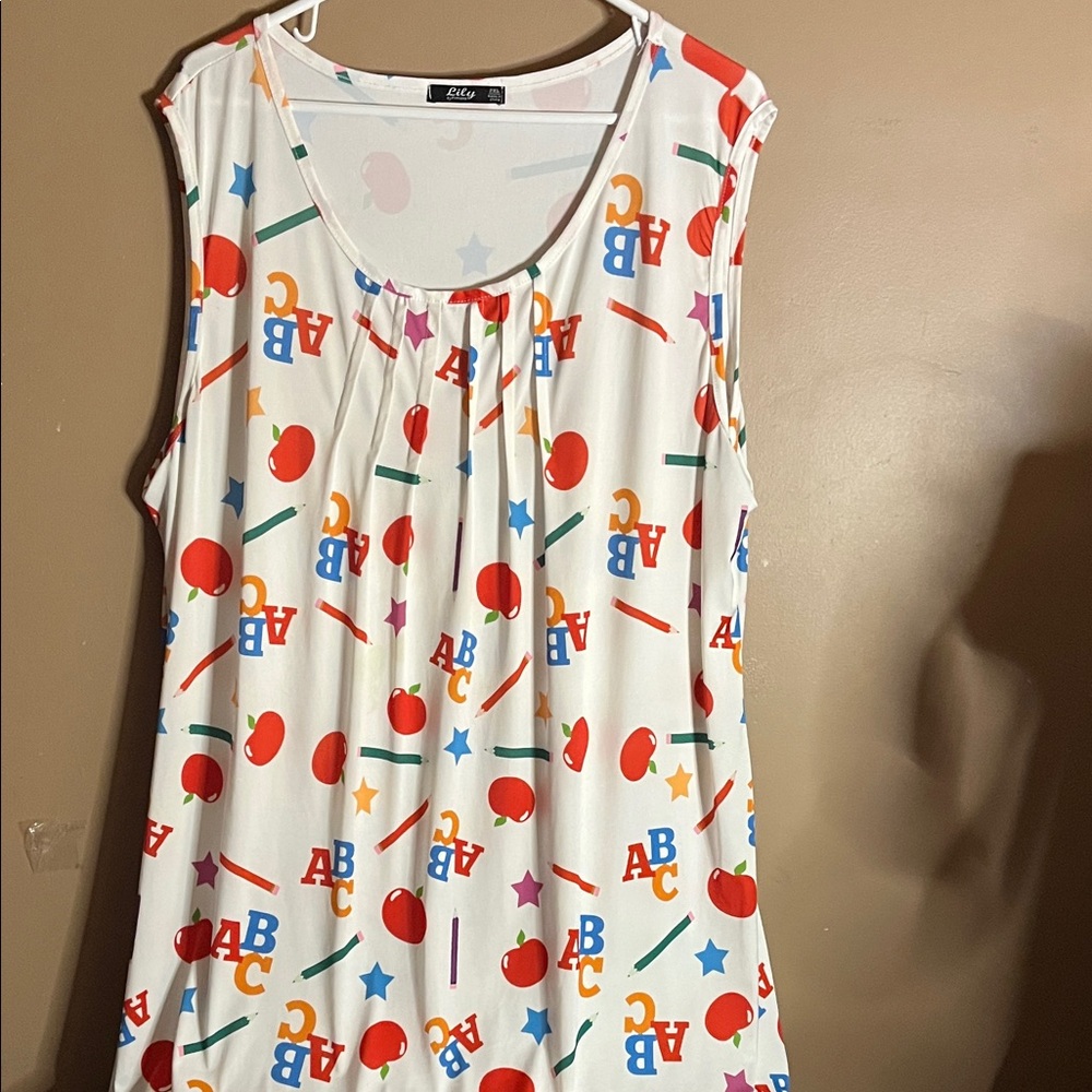 😄Lily plus size mini dress 2X ABC’s sleeveless